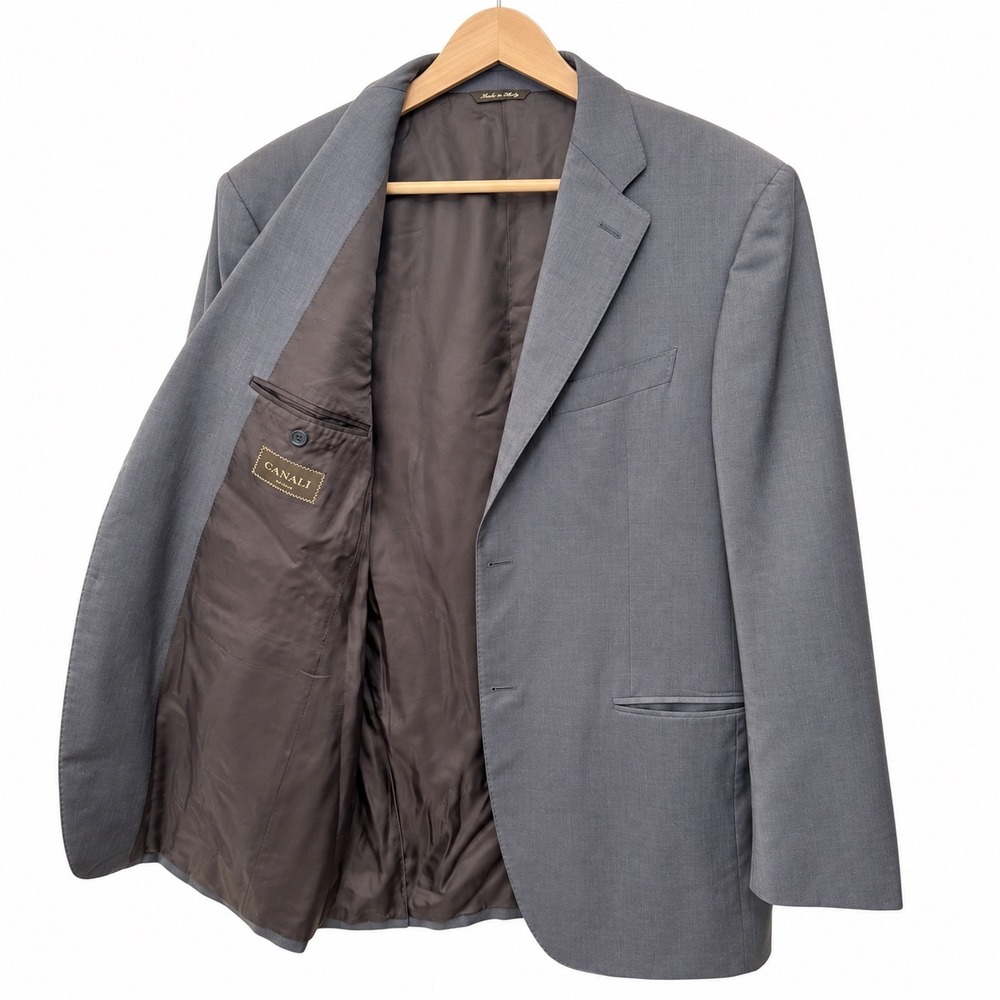 Canali Mens 56 Wool Blazer Sport Coat Harry Rosen 2 Button Made in Italy